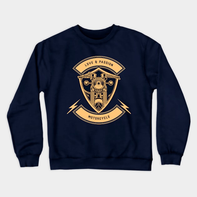 Love motorcycle Crewneck Sweatshirt by Fitnessfreak